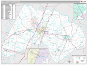 Rocky Mount Wall Map Premium Style